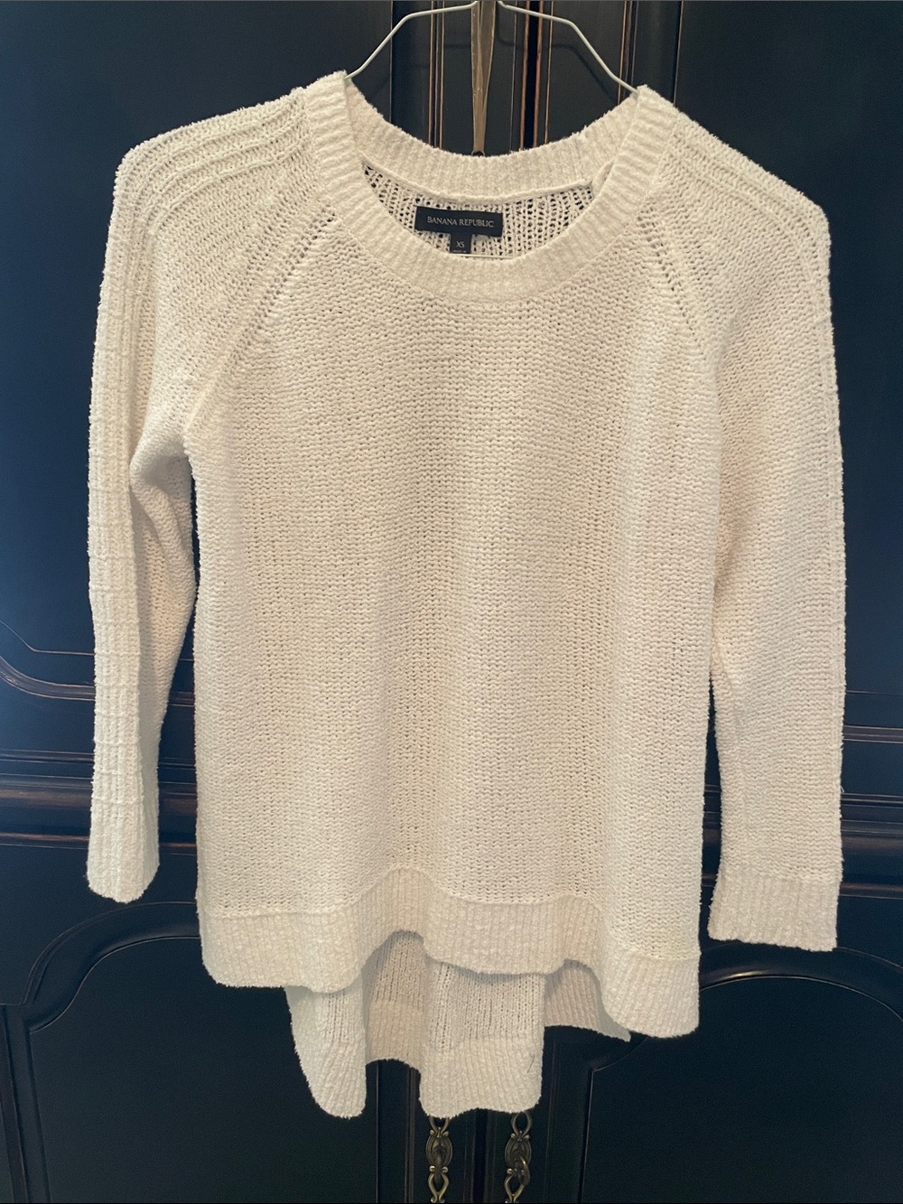 Banana Republic White Crew Neck Sweater